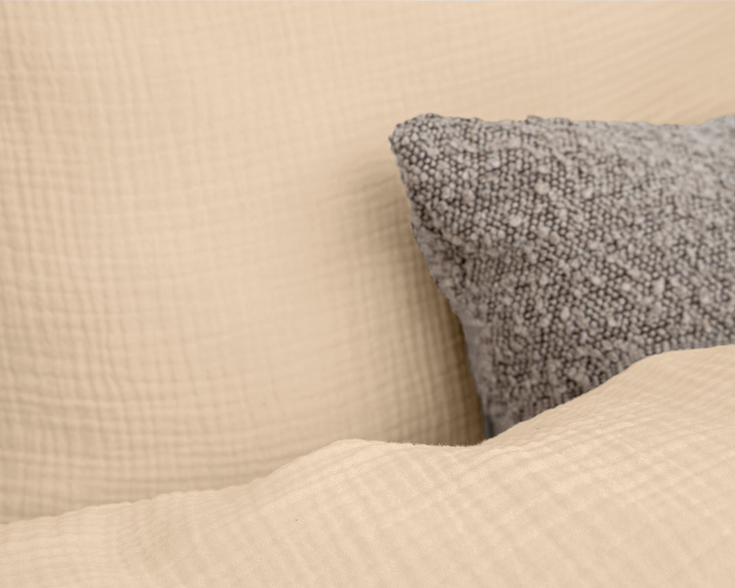 Dekbedovertrek Mousseline Taupe