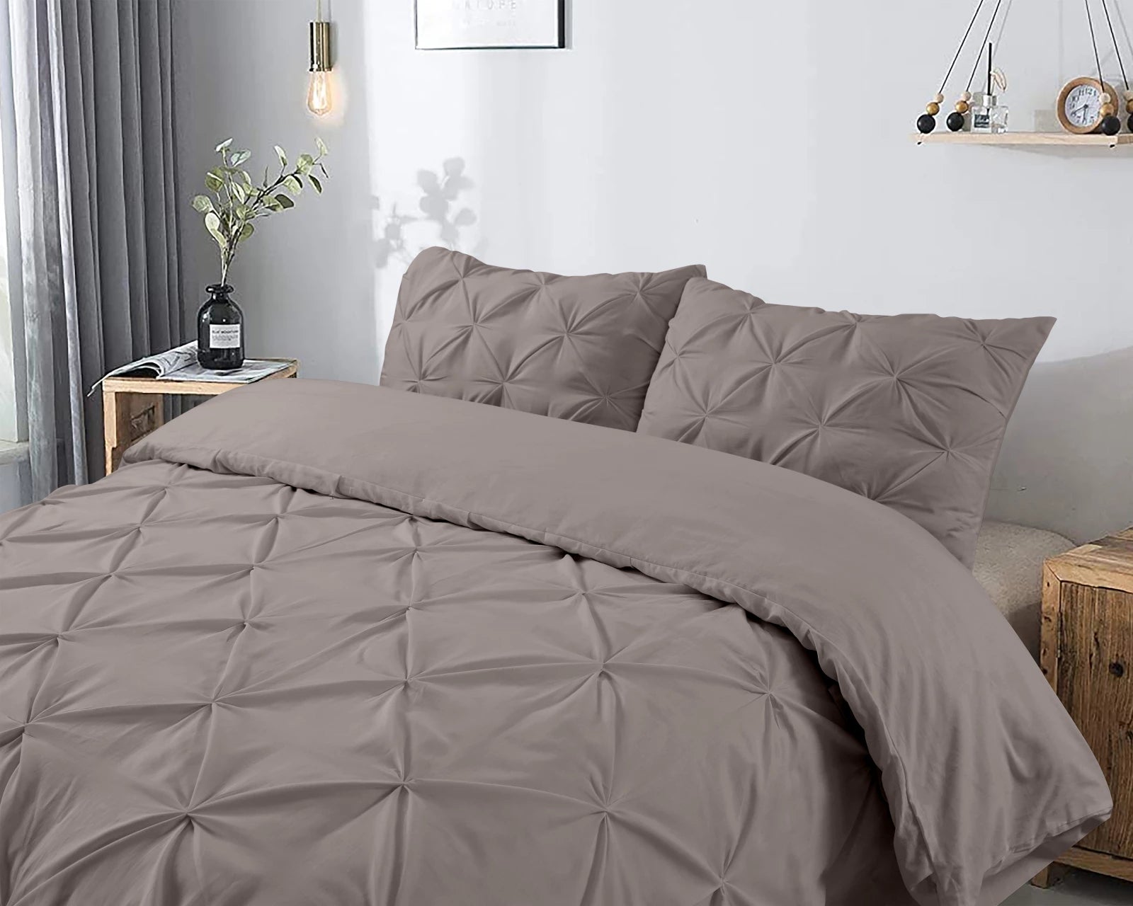 Dekbedovertrek Salvador taupe 100% katoen