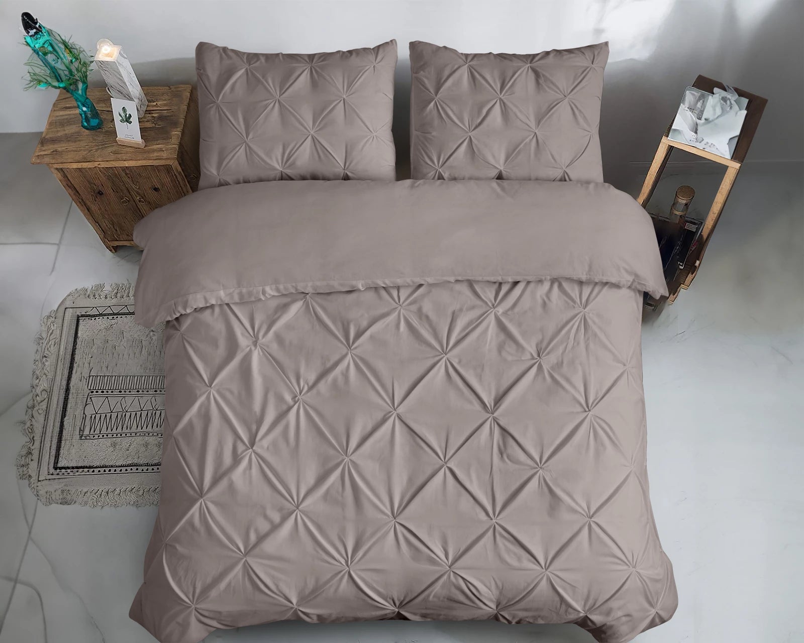 Dekbedovertrek Salvador taupe 100% katoen