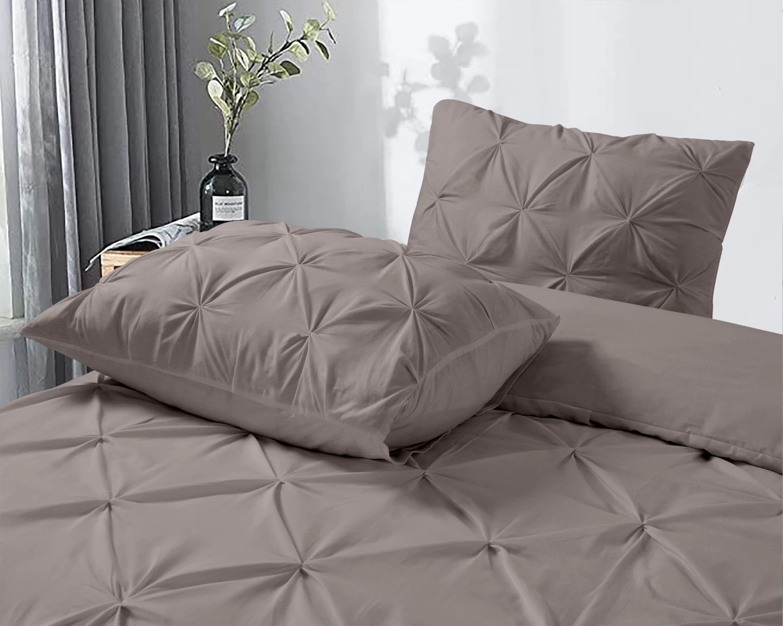 Dekbedovertrek Salvador taupe 100% katoen