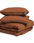 Dekbedovertrek Stone Washed Bruin