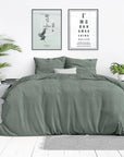 Dekbedovertrek Stone Washed groen