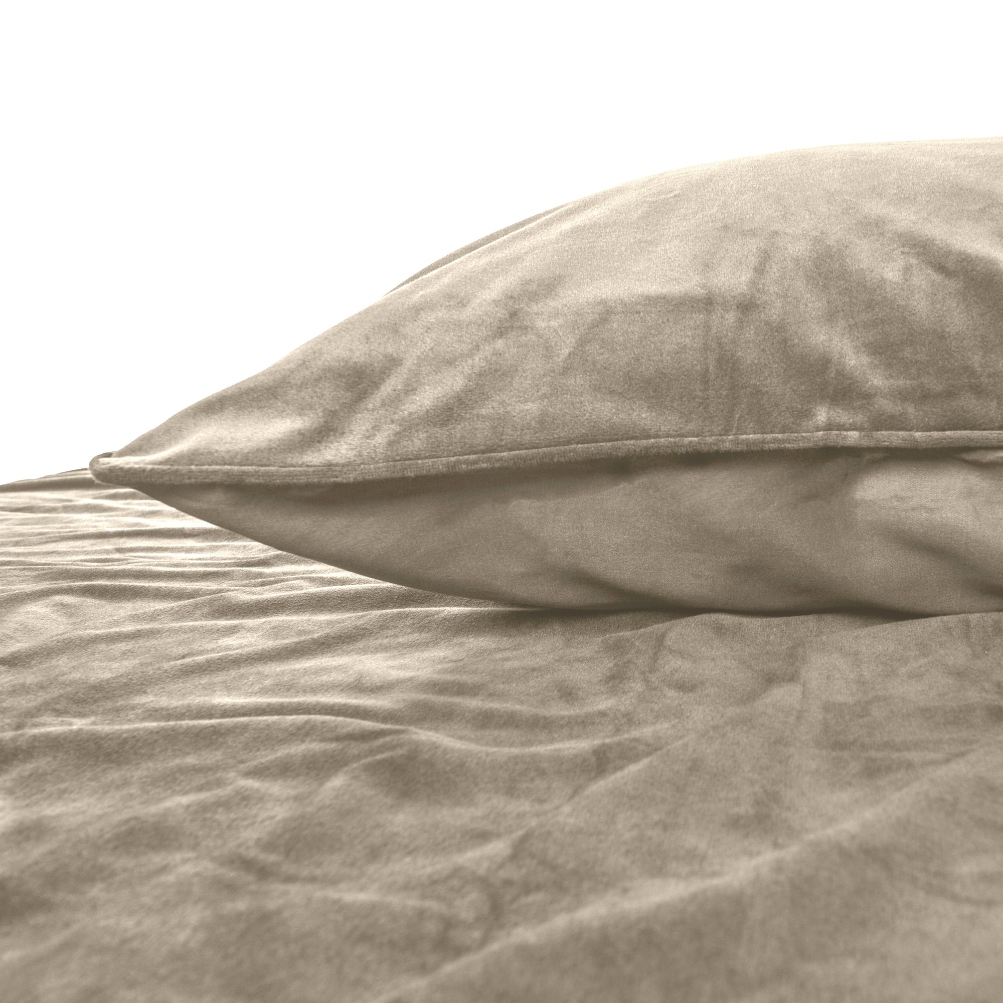 Dekbedovertrek Velvet Piping Taupe
