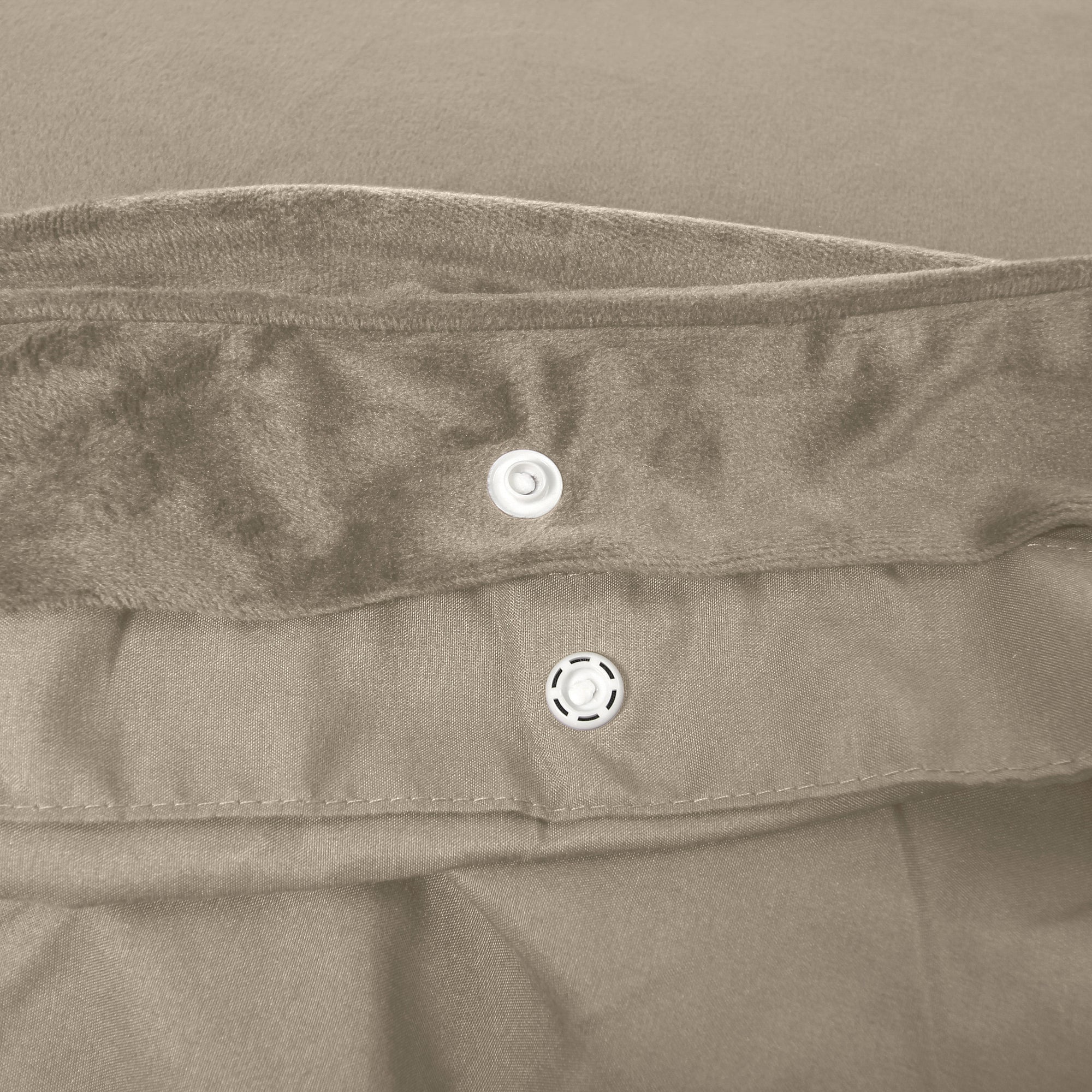 Dekbedovertrek Velvet Piping Taupe