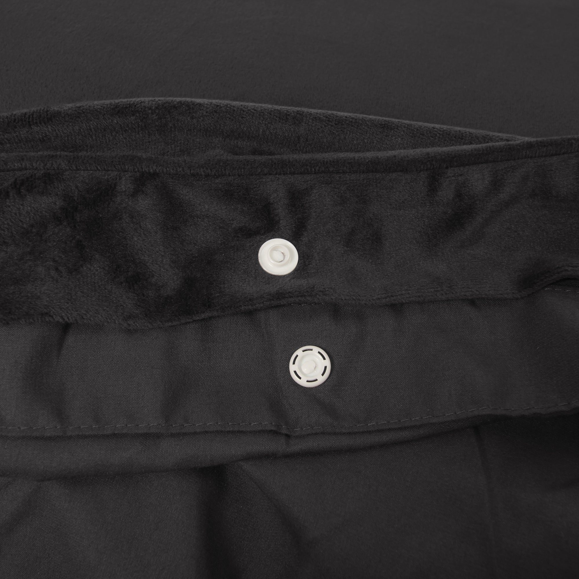 Dekbedovertrek Velvet Piping Zwart