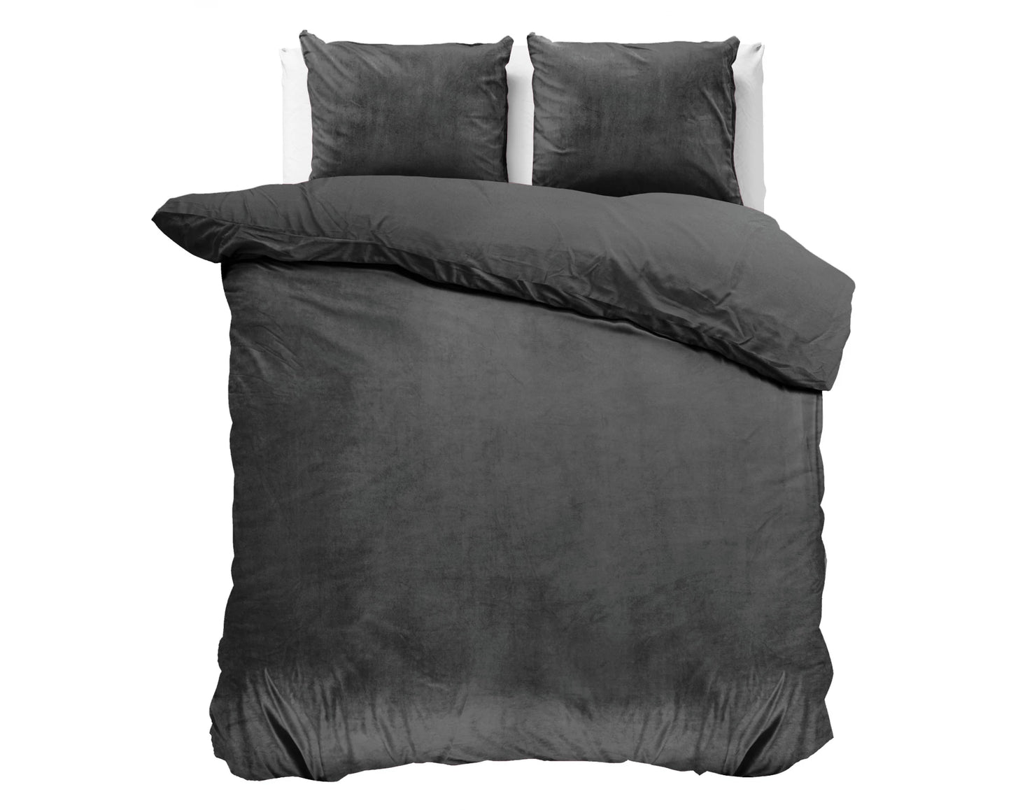 Dekbedovertrek Velvet antracite