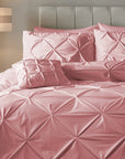 Dekbedovertrek velvet pintuck Roze