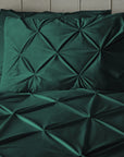 Dekbedovertrek velvet pintuck groen