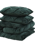 Dekbedovertrek velvet pintuck groen
