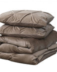 Dekbedovertrek velvet pintuck taupe