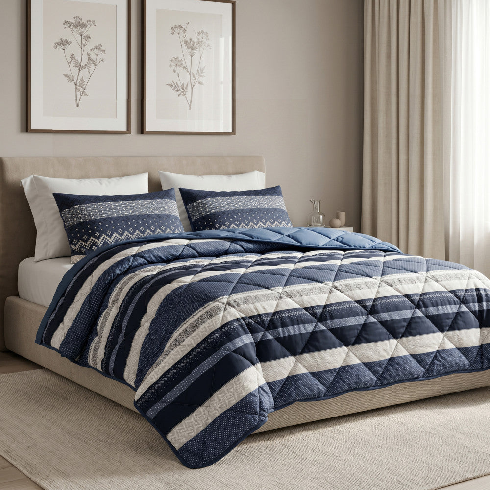 Lazy dekbed Elisabeth Navy Microvezel