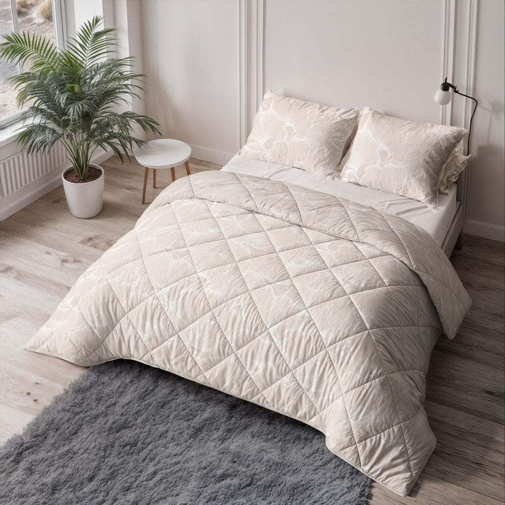 Lazy dekbed Katoen Zeke Beige