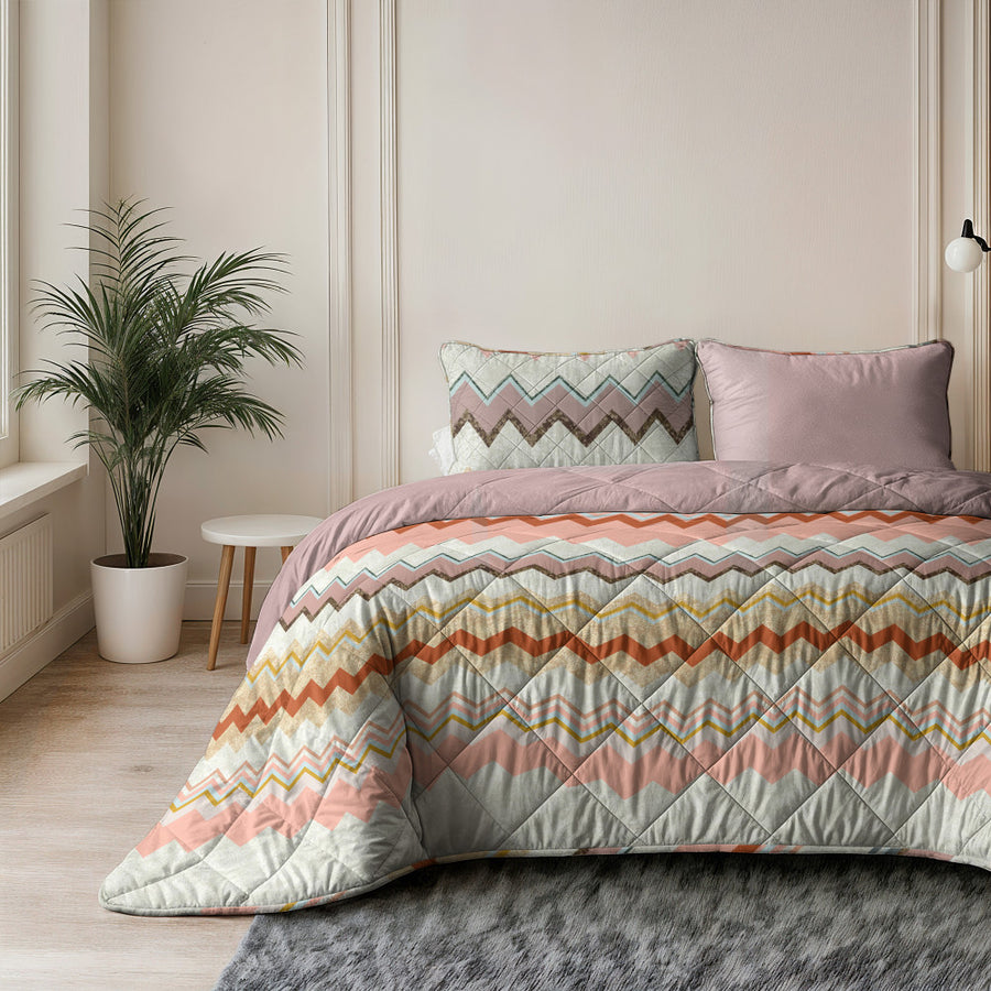 Lazy dekbed Lizzy Beige/Roze