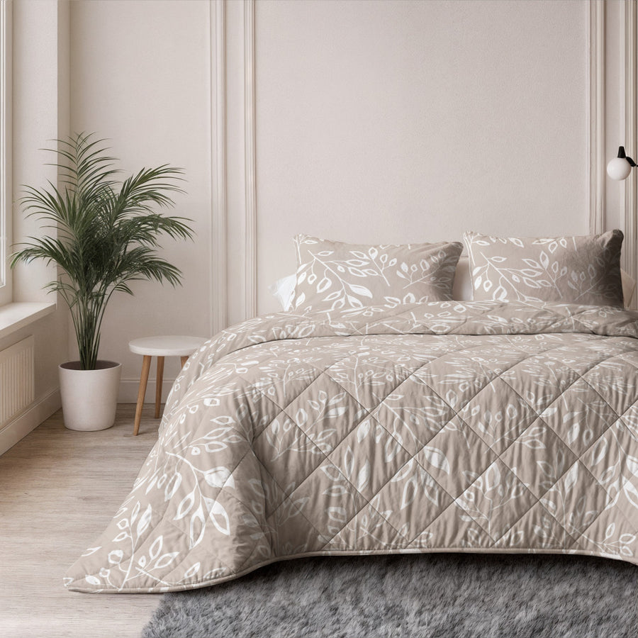 Lazy dekbed Neva Taupe/Zand