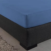 Enkel Jersey 135 gr. Hoeslaken Blauw