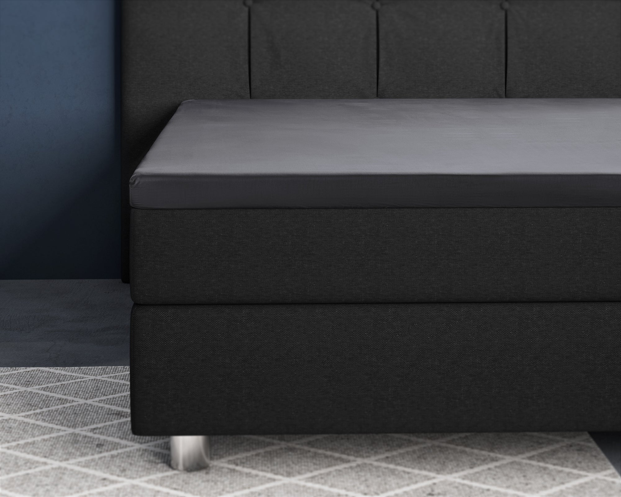 Topper Spannbettlaken - Baumwolle/Satin