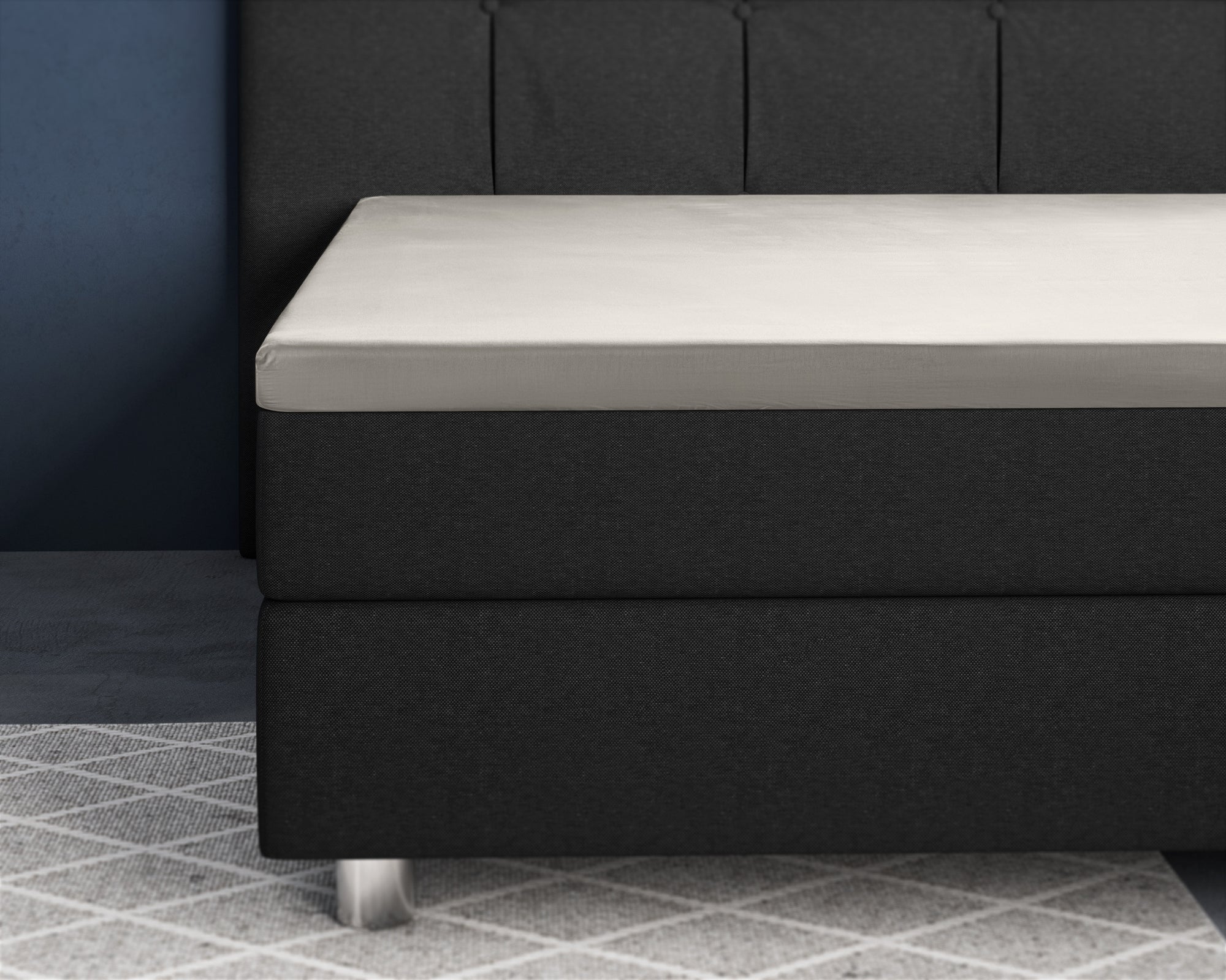 Topper Spannbettlaken - Baumwolle/Satin