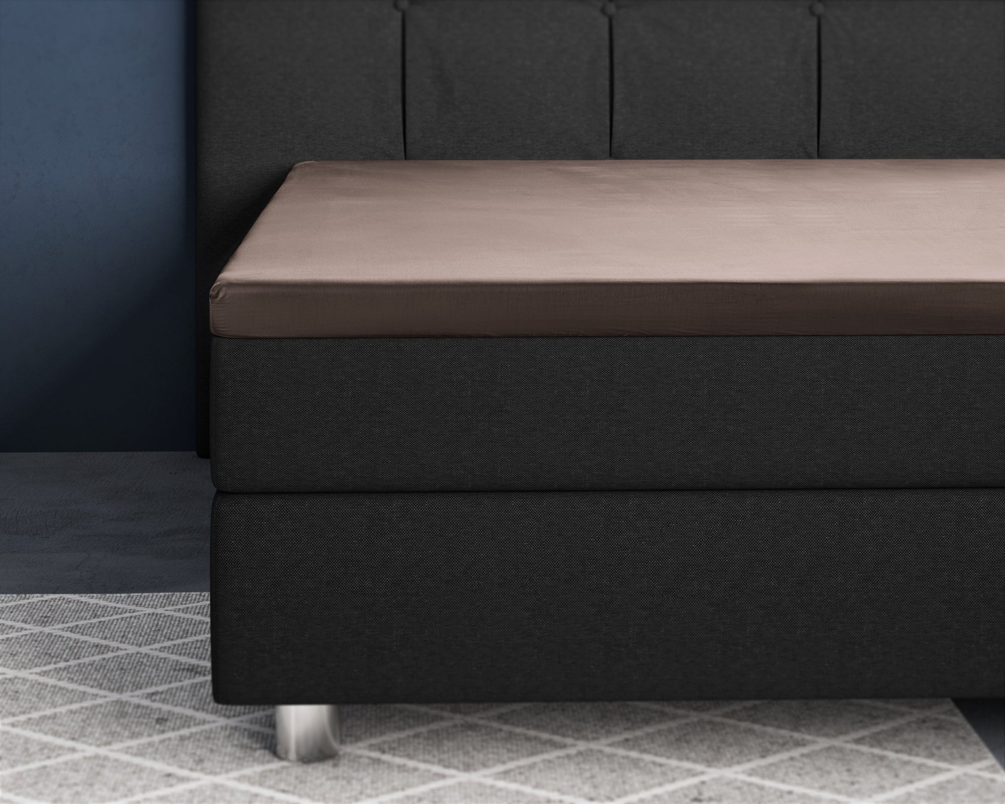 Topper Spannbettlaken - Baumwolle/Satin