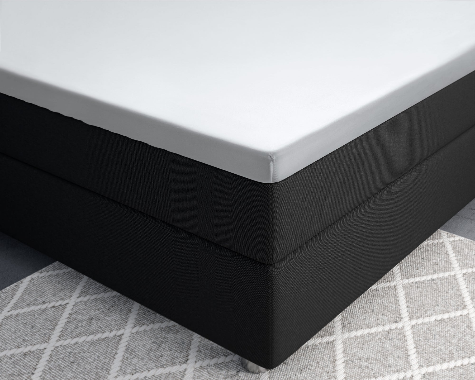 Split topper fitted sheet - Satin
