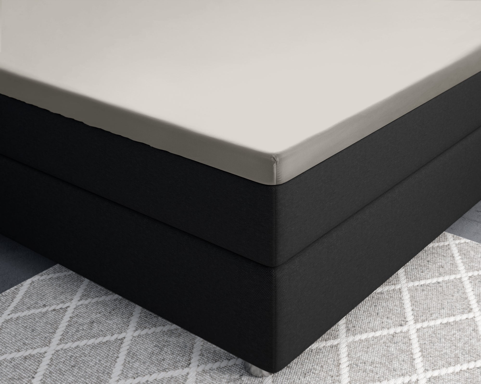 Split topper fitted sheet - Satin