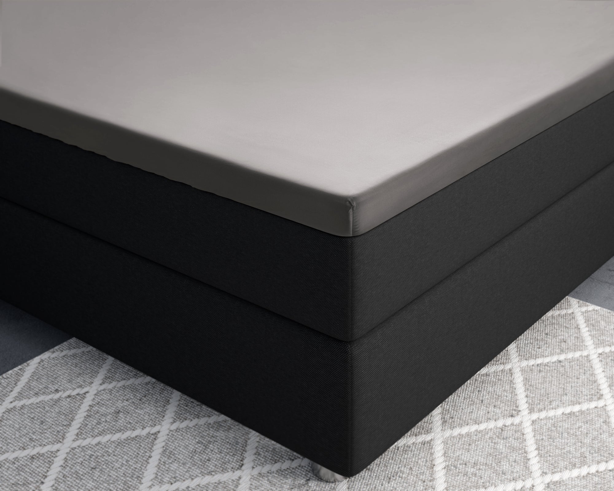 Split topper fitted sheet - Satin