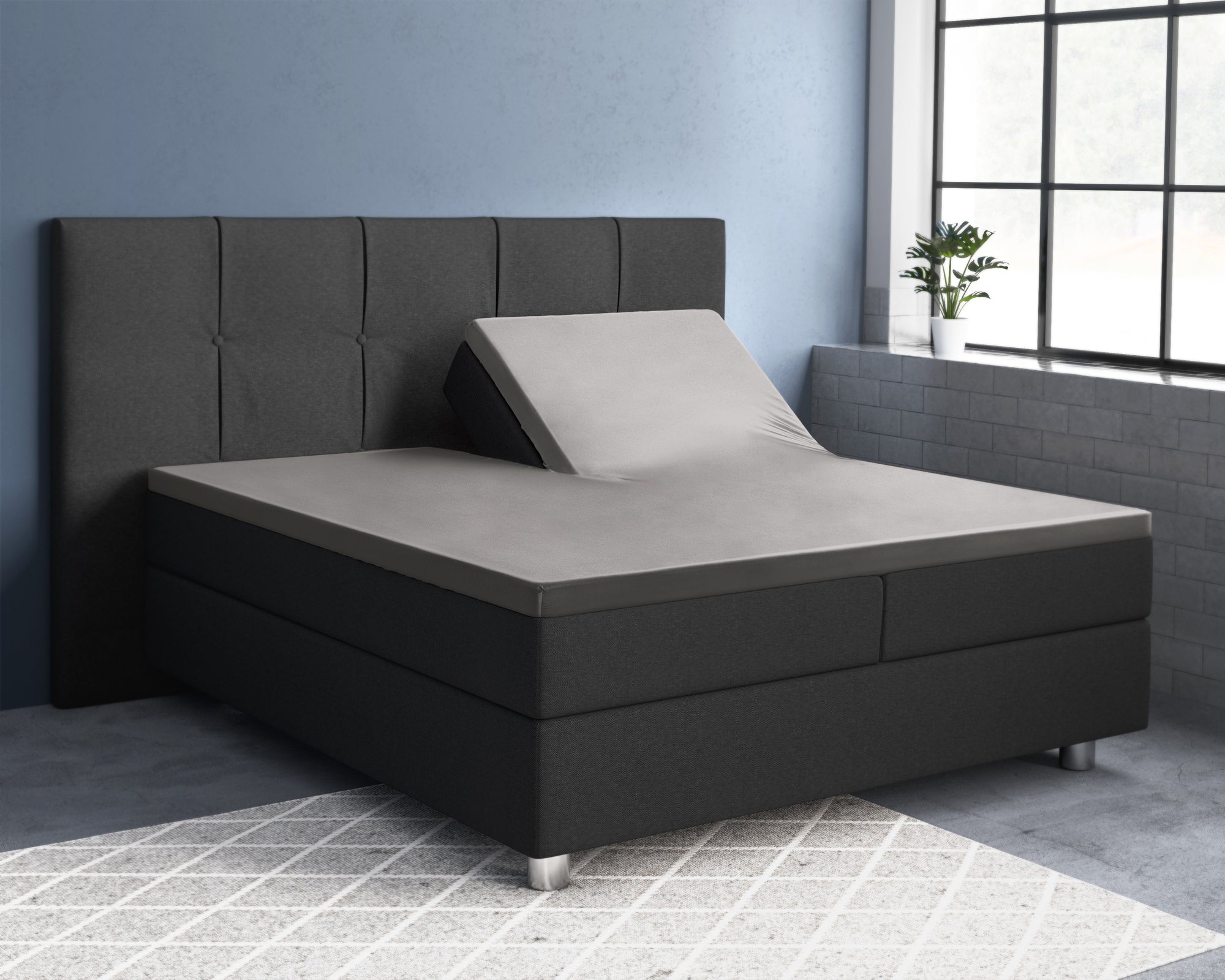 Split topper fitted sheet - Satin