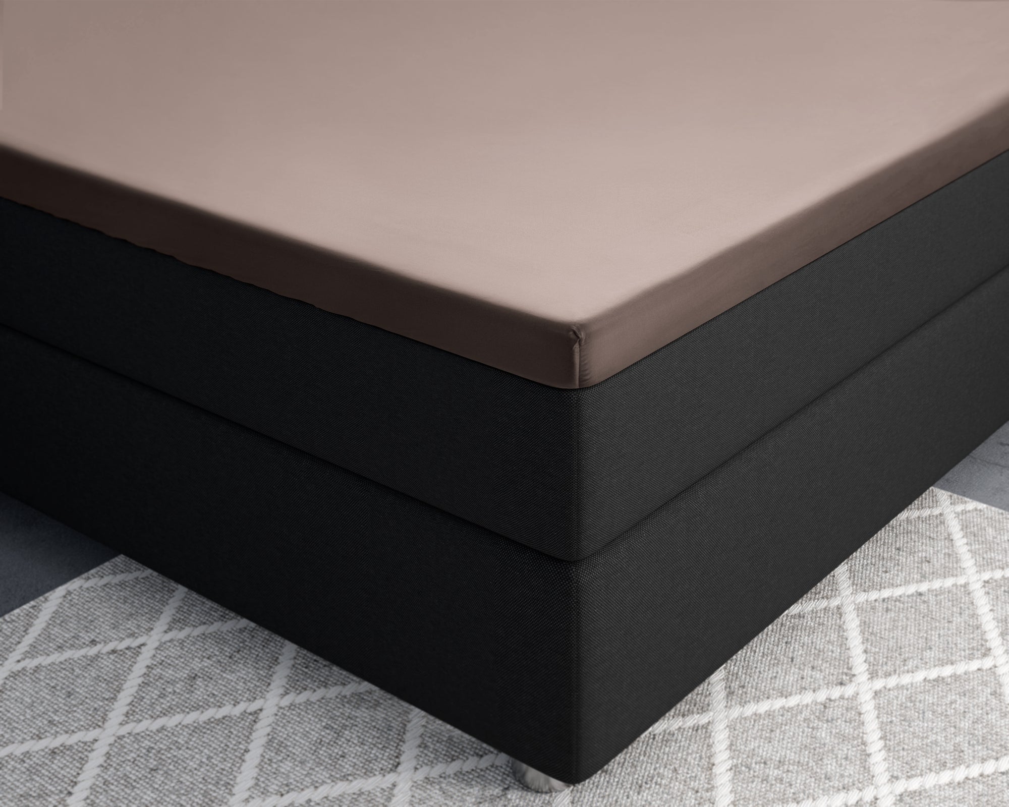 Split topper fitted sheet - Satin