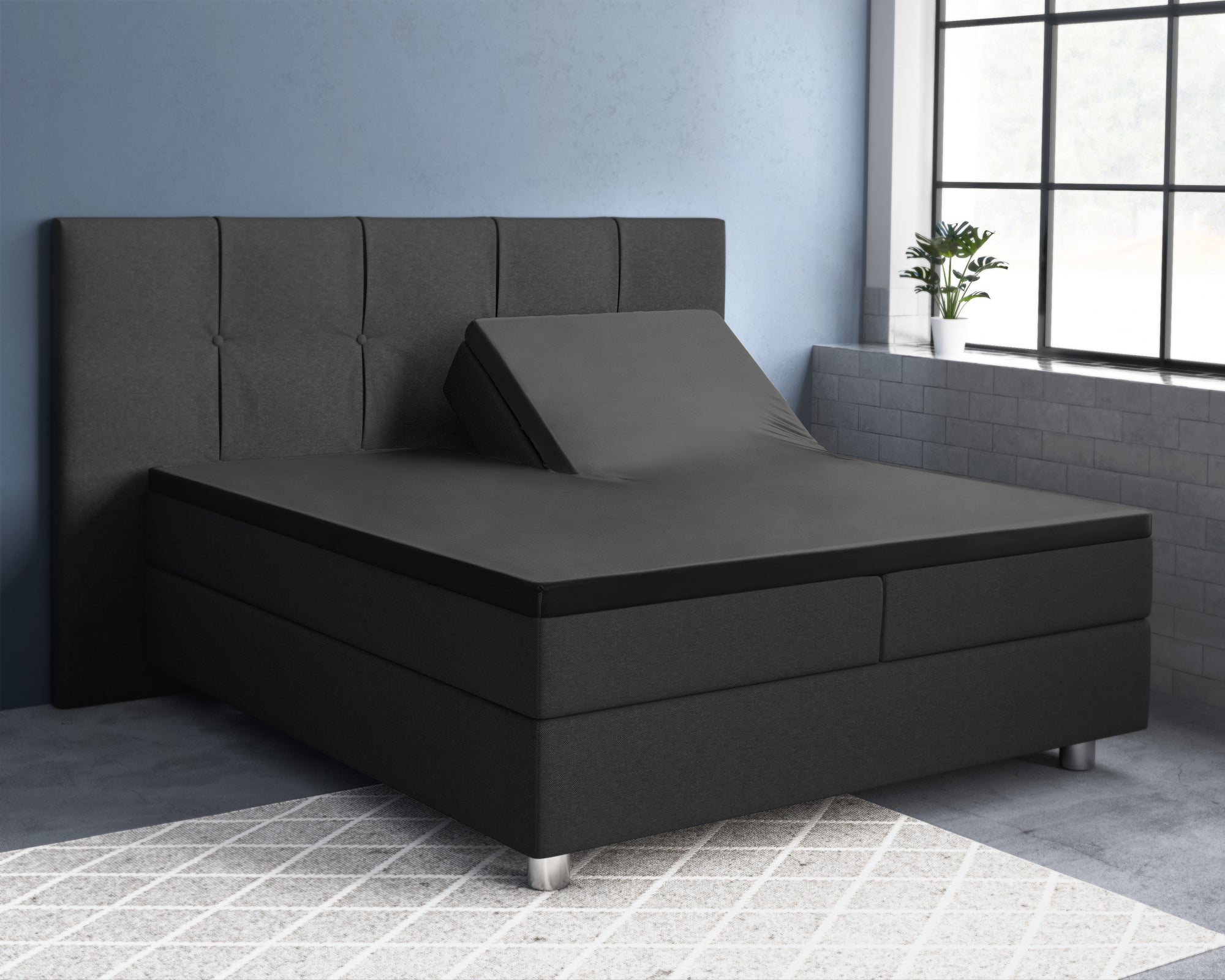 Split topper fitted sheet - Satin