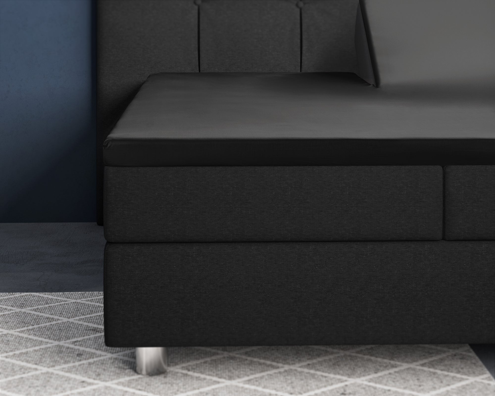 Split topper fitted sheet - Satin