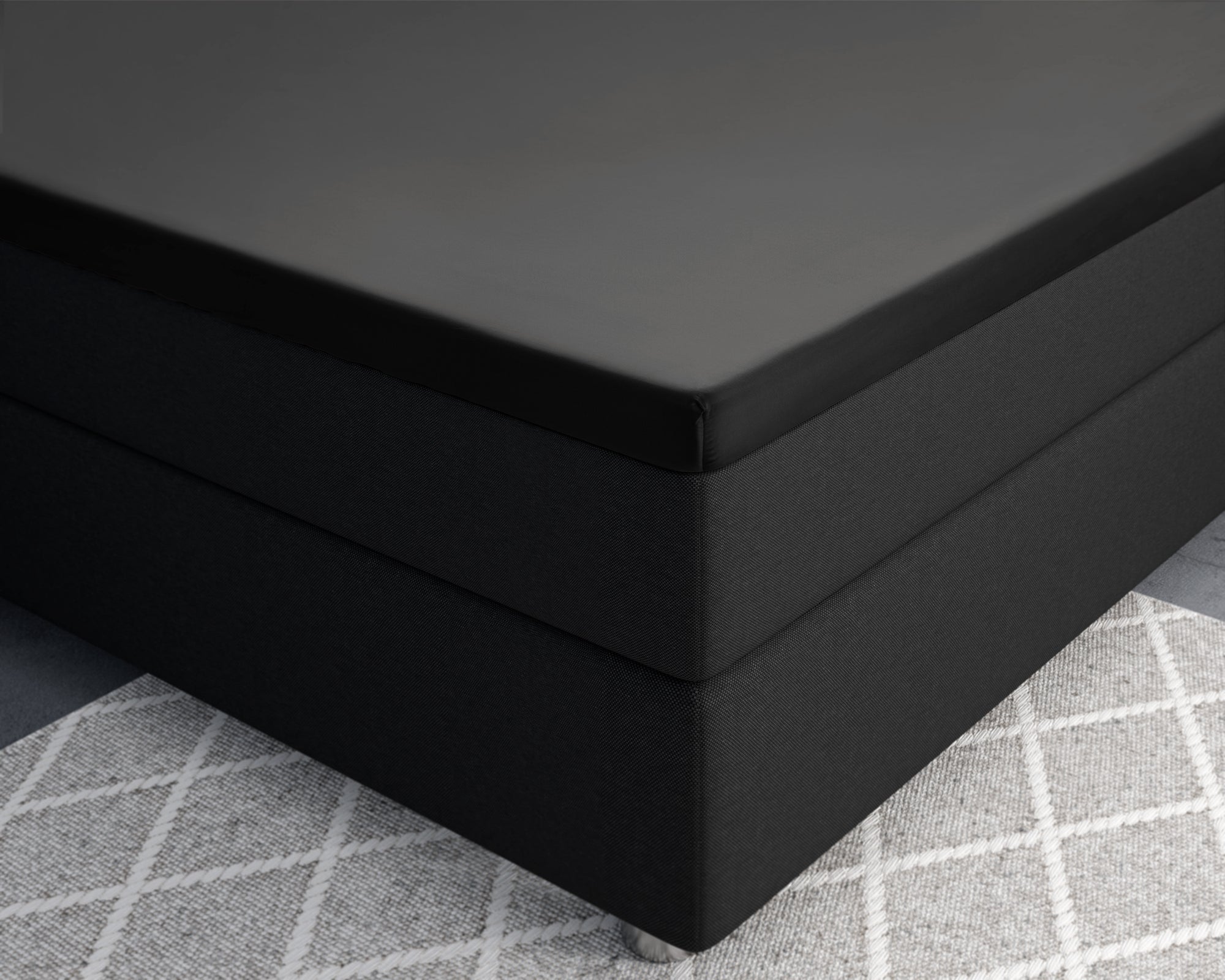 Split topper fitted sheet - Satin