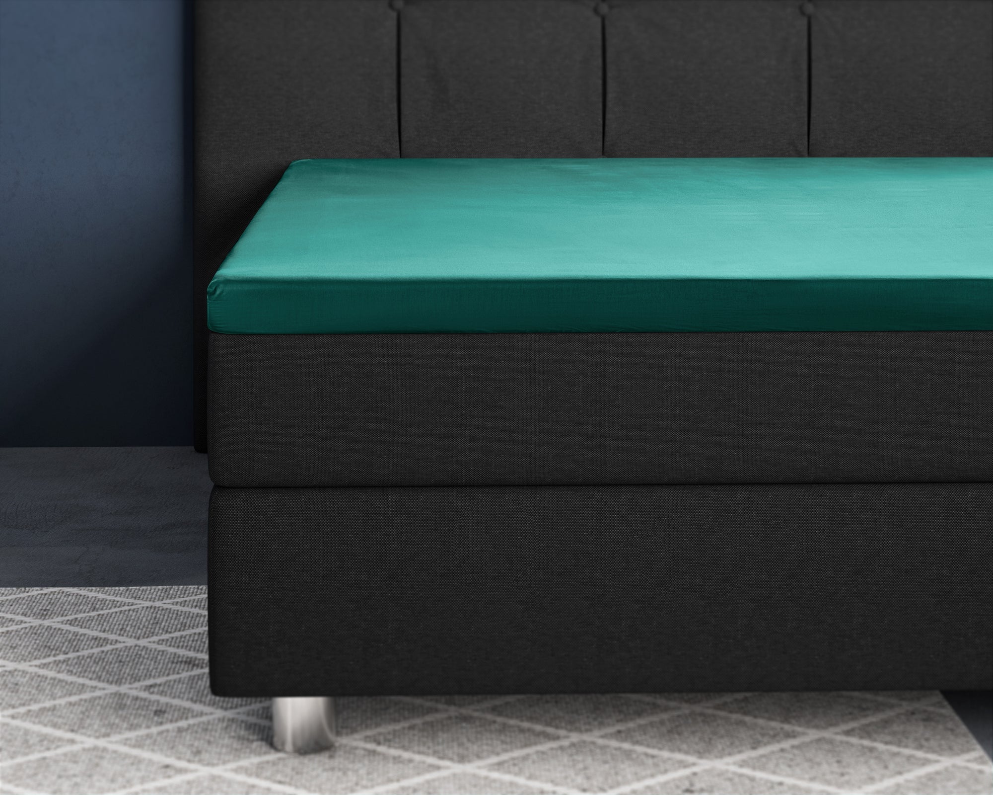 Topper Spannbettlaken - Baumwolle/Satin