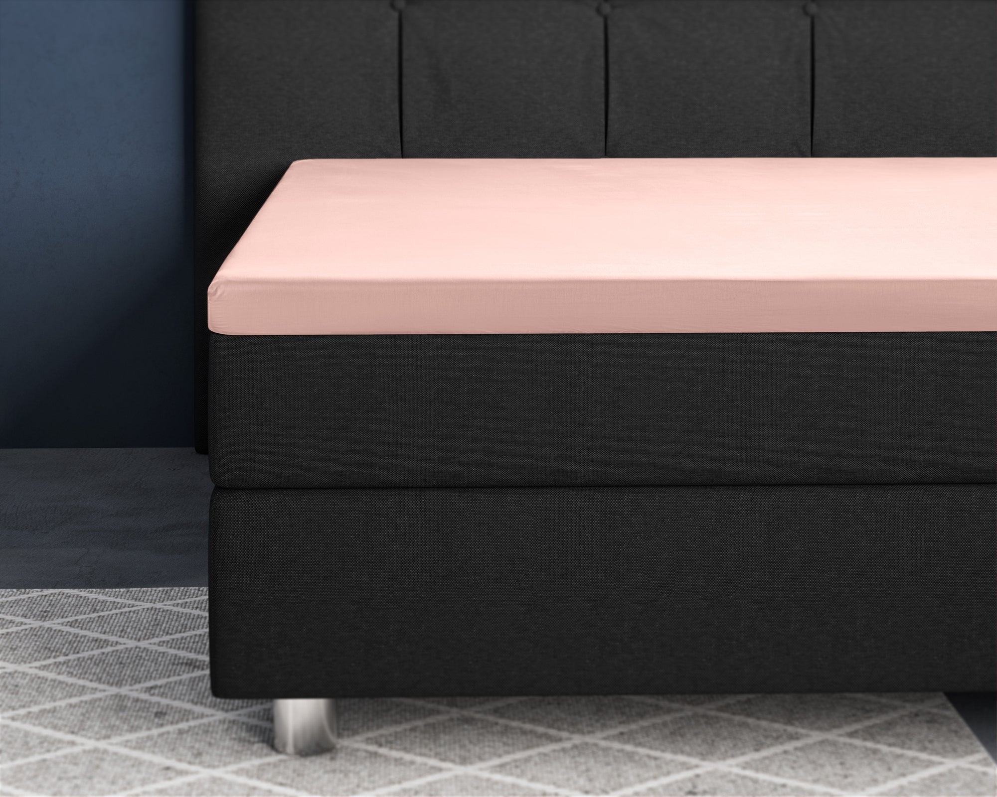 Topper Spannbettlaken - Baumwolle/Satin