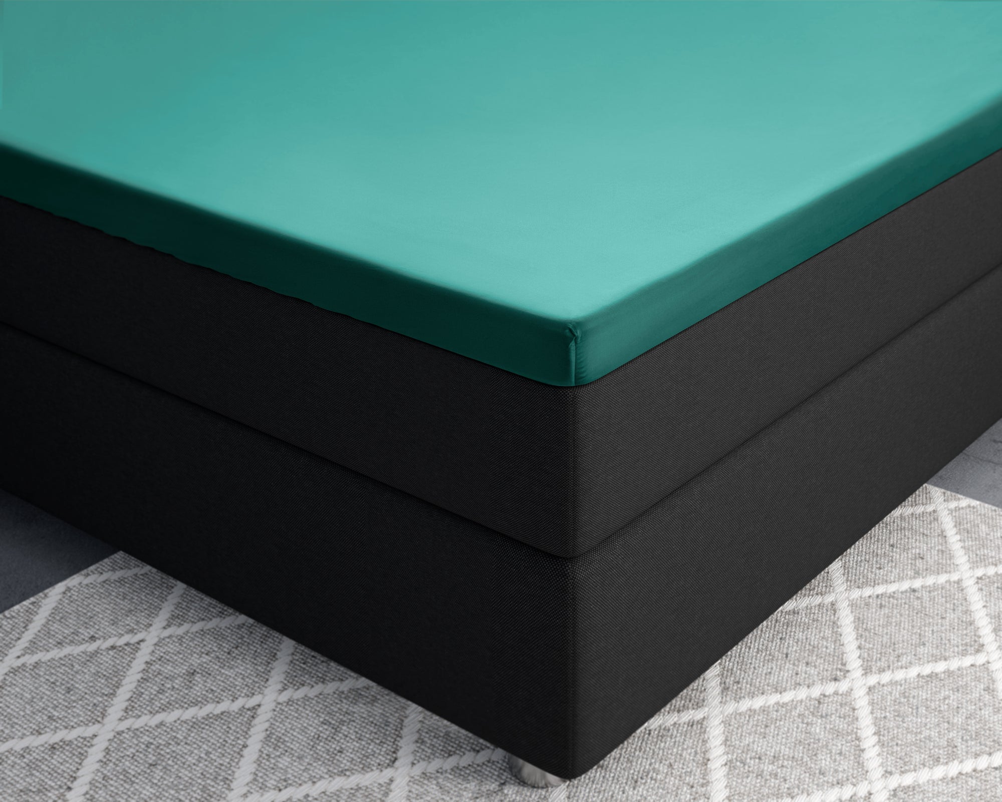 Split topper fitted sheet - Satin