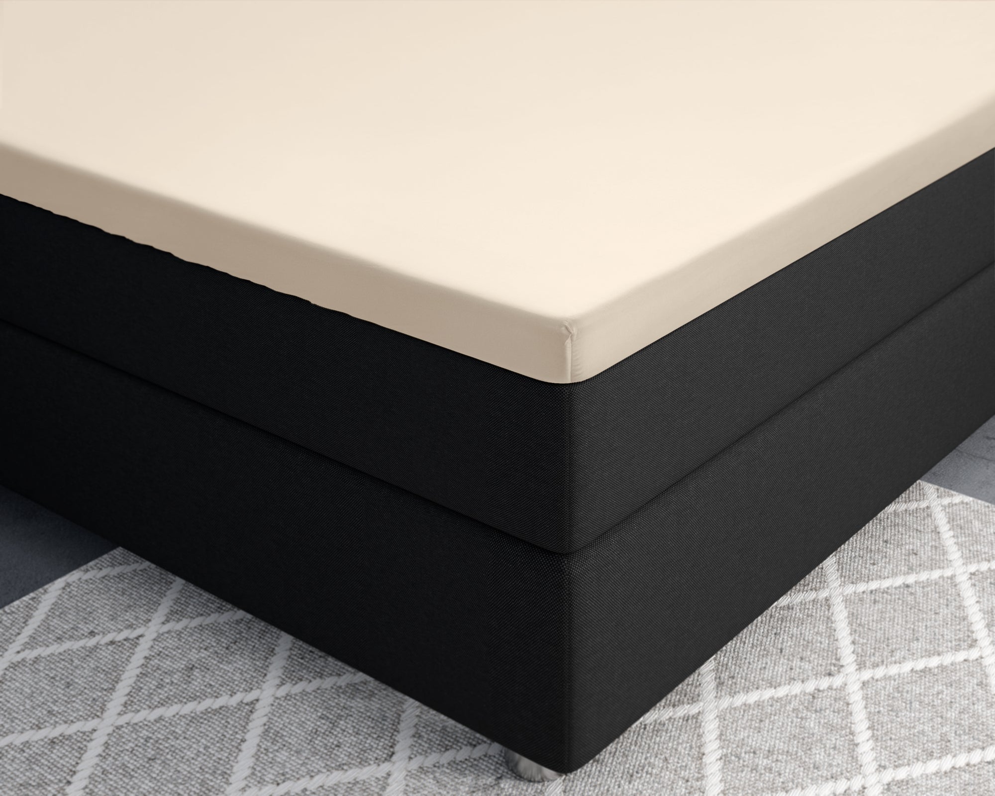 Split topper fitted sheet - Satin