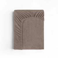 Velvet Hoeslaken Taupe