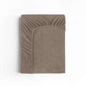Velvet Hoeslaken Taupe