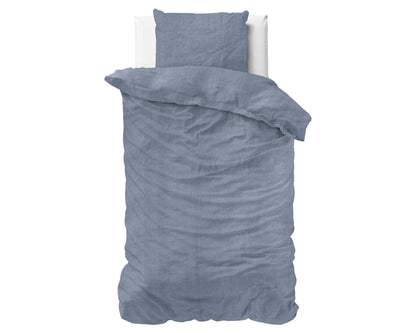 Dekbedovertrek denim stone washed