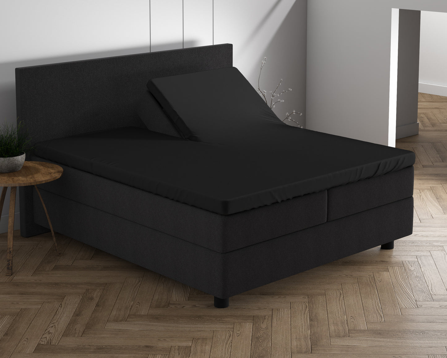 Splittopper hoeslaken - dubbel jersey