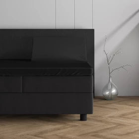 Dubbel Jersey 220 gr. Splittopper Hoeslaken Zwart