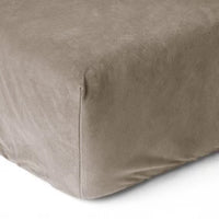 Velvet hoeslaken Taupe/Grijs