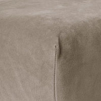 Velvet hoeslaken Taupe/Grijs