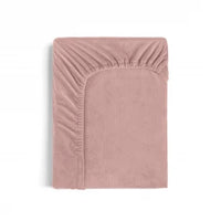 Velvet hoeslaken Oud Roze