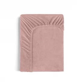 Velvet hoeslaken Oud Roze