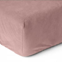 Velvet hoeslaken Oud Roze