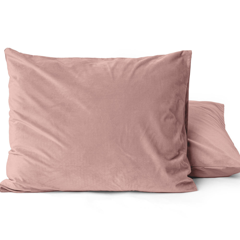 Velvet 2 in 1 kussenslopen Oud Roze 60 x 70