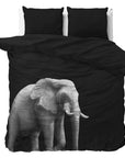 Dekbedovertrek Elephant - zwart