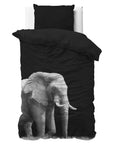 Dekbedovertrek Elephant - zwart
