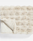 Pom Rabbit Fur plaid