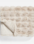 Pom Rabbit Fur plaid