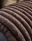 Rib Rabbit Fur Plaid